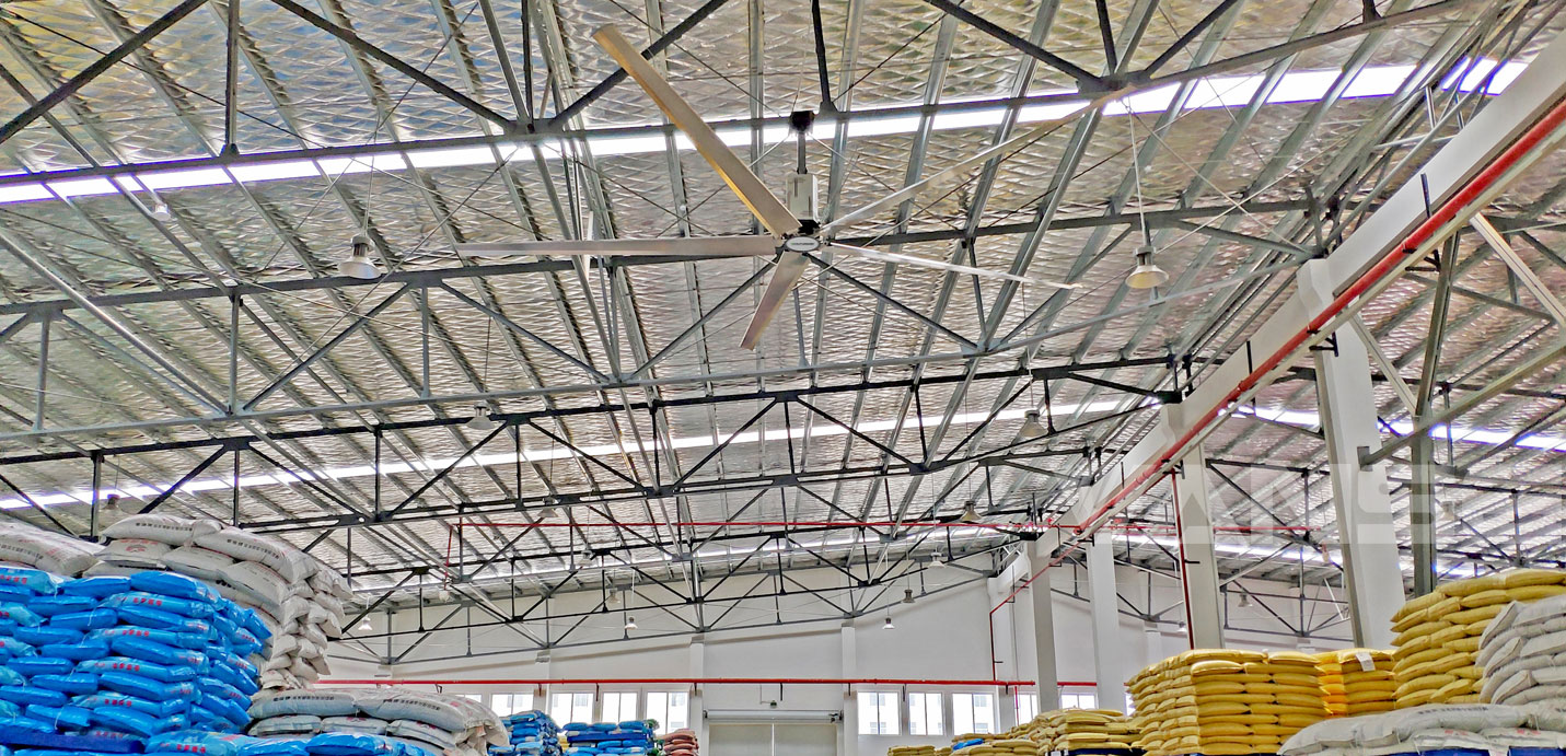 安徽毫州中草藥材倉庫工業大吊扇除濕